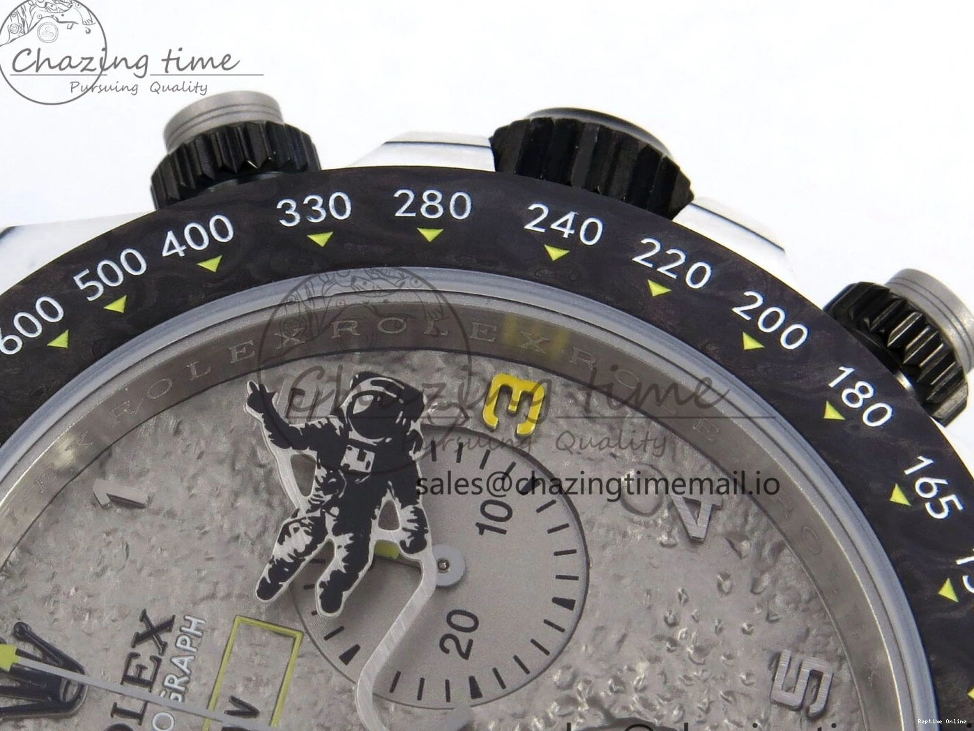 0505 Tailored Daytona DIW Space Mission Gray Textured Dial on Gray Nylon Strap A4130 Clone 1279